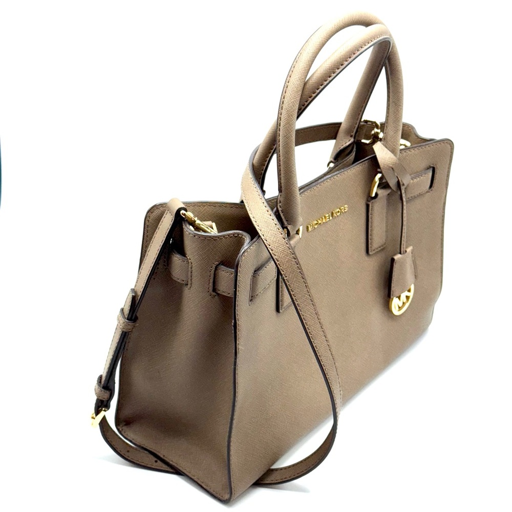 Michael Kors Dillon Saffiano Leather Satchel Crossbody Bag - Picture 3 of 13